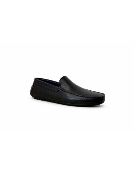 Mocassin de peau le noir MOCSAFLAG-NEGRO