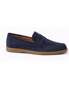 Mocassin suède bleu SAMORI-NAVY
