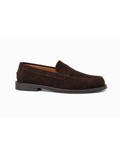Brown suede moccasin