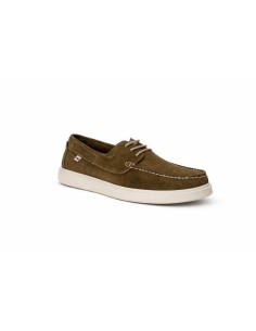 Green suede boat shoe 2