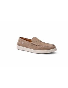 Beige suede boat shoe 2