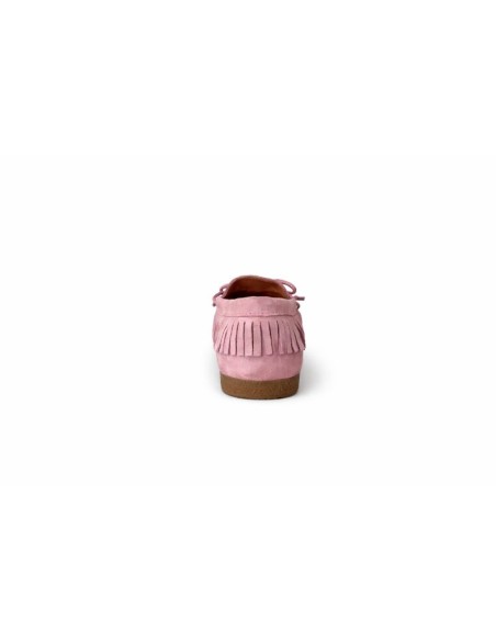 femmes mocassins suède rose W-MOFLEK-PINK