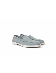 femmes mocassins suède bleu W-SENIRO-BLUE