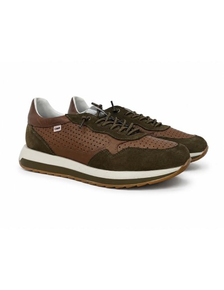 Green suede sport shoe