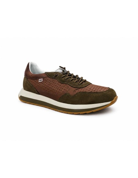Green suede sport shoe