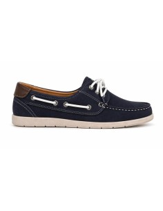 Blue nubuck boat shoe 2
