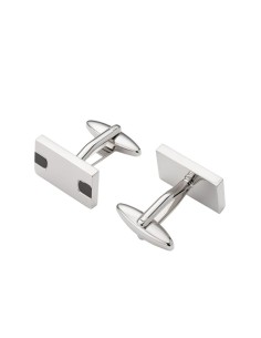 Gemelos de latón rectangulares color plata 2