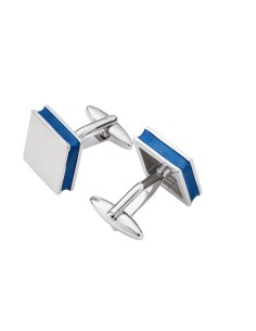 Jumeaux laiton cuir-noir GEM-AFC114-SILVER 2