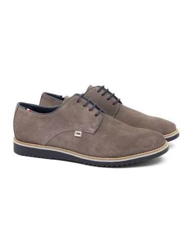 Grey suede derby