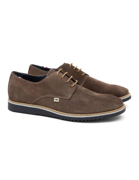Brown suede derby