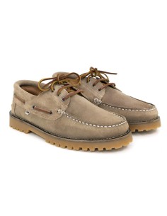 Beige suede boat shoe 2