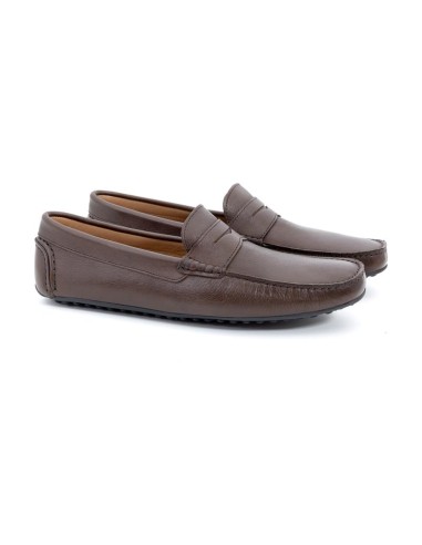 Mocassin de peau marron EDEL-MARRON