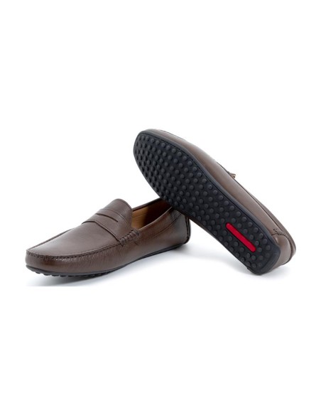 Mocassin de peau marron EDEL-MARRON