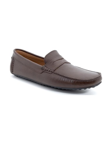 Mocassin de peau marron EDEL-MARRON