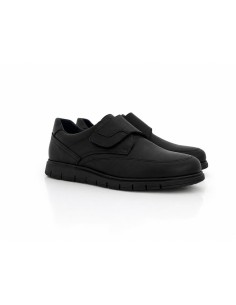 Black leather derby