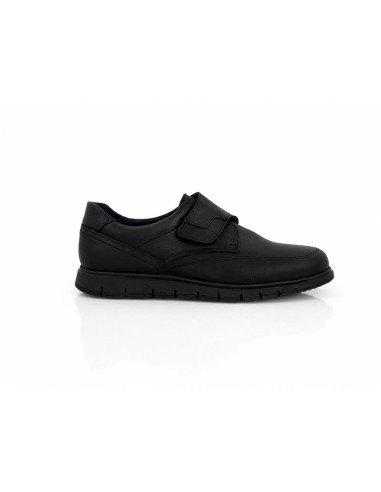 Derby de piel con aplique metálico color negro