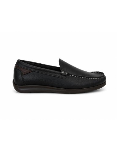 Blue leather moccasin