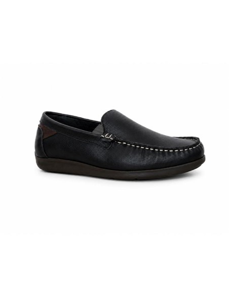 Mocassin de peau bleu MEROR-NAVY