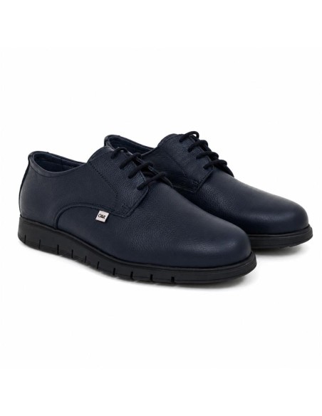 Derby de peau bleu MEVOR-NAVY