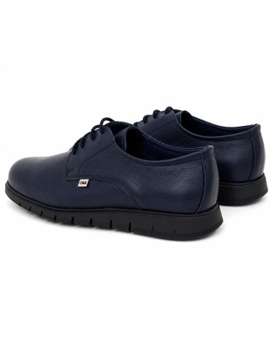 Derby de peau bleu MEVOR-NAVY