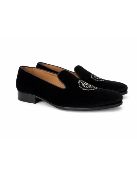 Black suede moccasin
