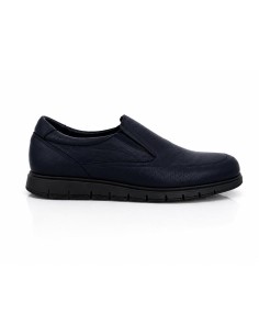 Blue leather moccasin 2