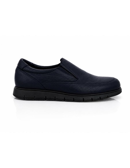Mocassin de peau bleu MIRELO-NAVY