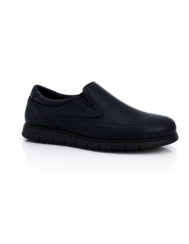 Mocassin de peau bleu MIRELO-NAVY