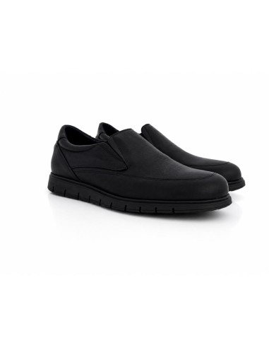 Black leather moccasin