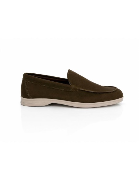 Mocassin nubuck vert MIROR-KAKI