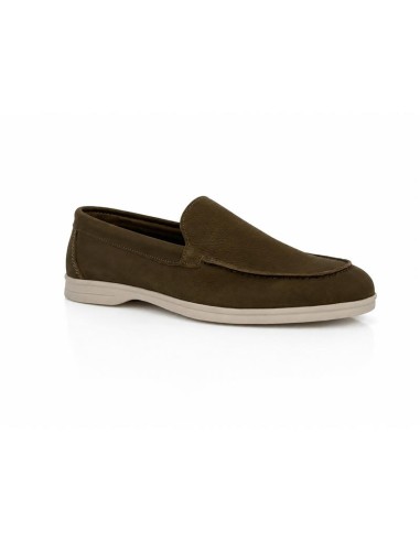 Mocassin nubuck vert MIROR-KAKI
