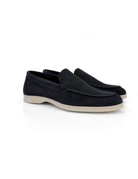 Mocassin nubuck bleu MIROR-NAVY