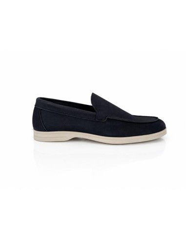 Mocassin nubuck bleu MIROR-NAVY