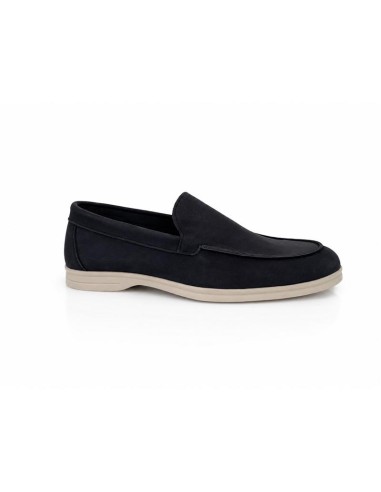 Blue nubuck moccasin