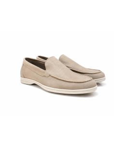 Beige nubuck moccasin