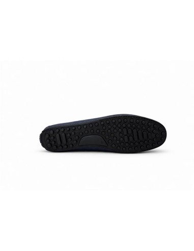 Mocasín de piel con antifaz color azul