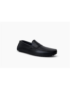 Mocasín de piel con antifaz color negro 2