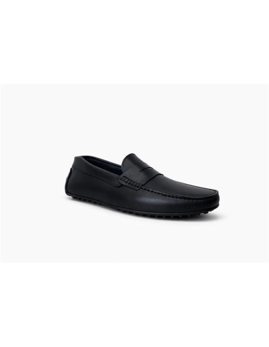 Mocasín de piel con antifaz color negro