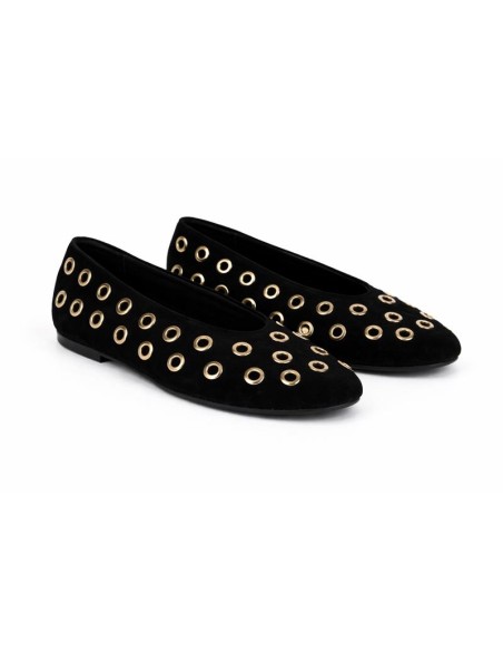 Black suede Ballet Flat