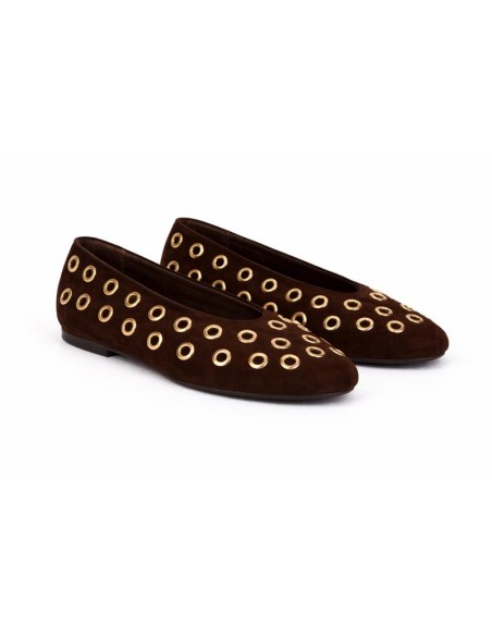 Brown suede Ballet Flat