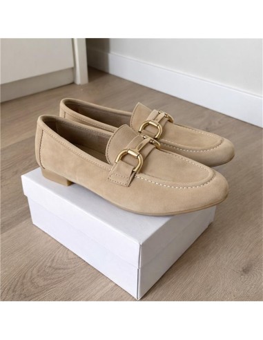 femmes mocassins suède beige W-SEMUNA-SAND