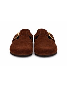 sandales femme suède marron W-SOLANTE-BROWN