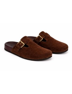 Brown suede women's sandals 2