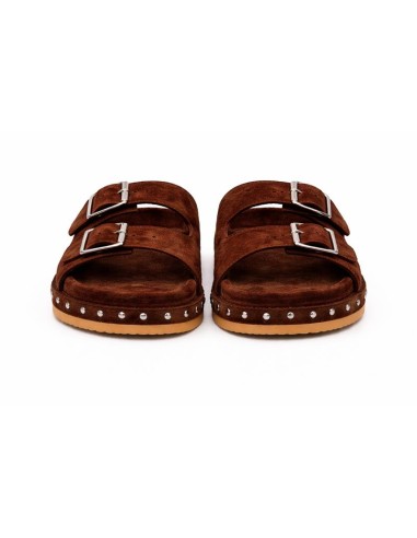 sandales femme suède marron W-SORELO-BROWN