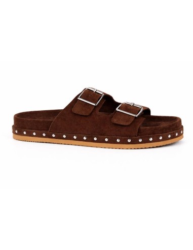 sandales femme suède marron W-SORELO-BROWN