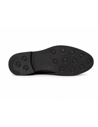 chaussure avec boucle de peau marron CORVIN-BROWN
