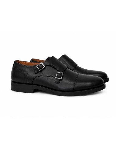 chaussure avec boucle de peau le noir CORVIN-NEGRO