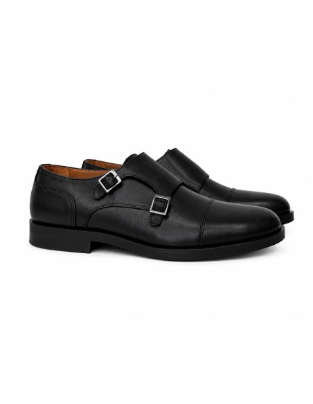 chaussure avec boucle de peau le noir CORVIN-NEGRO