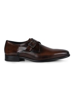 Zapato con hebilla de piel con plantilla extraible color cuero 2