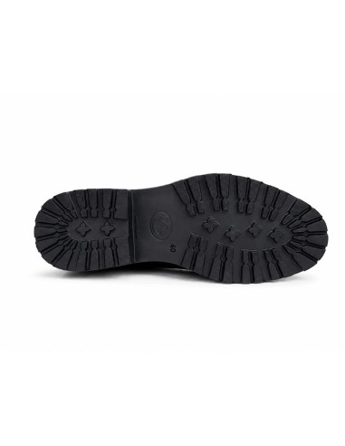 Black leather derby